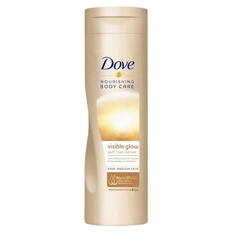 Dove Visible Glow Self-Tan Nourishing Body Care Lotion Fair to Medium Skin 250ml Dove Visible Glow Self-Tan Nourishing Body Care Lotion Fair to Medium Skin 250ml